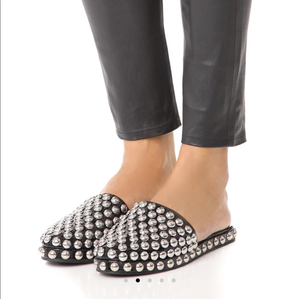 Jeffery Campbell Silver Studded Mules